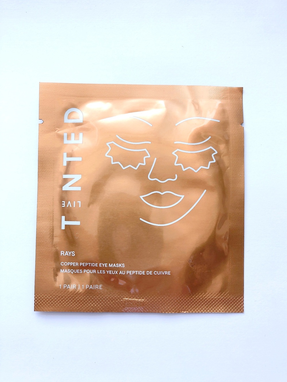 10/$10 TNTED Live Rays Copper Peptide Eye Mask